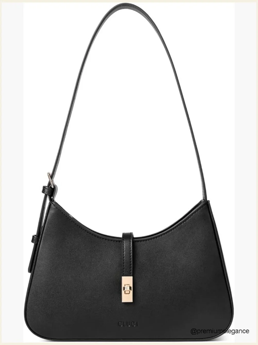 Vegan Leather Hobo Crossbody Bag with Adjustable Strap